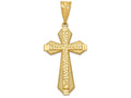 FJC Finejewelers 14k Yellow Gold Bright Cut Center Cross Charm