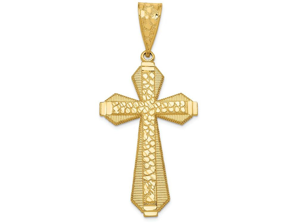 FJC Finejewelers 14k Yellow Gold Bright Cut Center Cross Charm