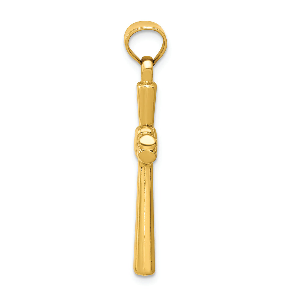 FJC Finejewelers 14k Yellow Gold Hollow Cross Charm
