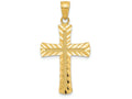 FJC Finejewelers 14k Yellow Gold Bright Cut Latin Cross Charm