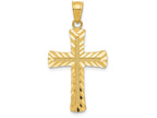 FJC Finejewelers 14k Yellow Gold Bright Cut Latin Cross Charm