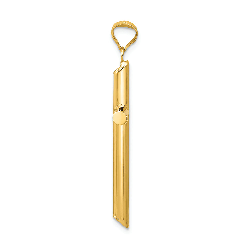 FJC Finejewelers 14k Yellow Gold Polished Tube Cross Charm