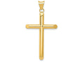 FJC Finejewelers 14k Yellow Gold Polished Tube Cross Charm