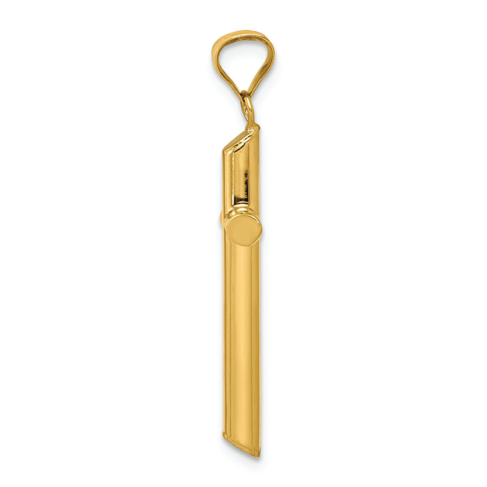 FJC Finejewelers 14k Yellow Gold Polished Tube Cross Charm