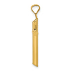 FJC Finejewelers 14k Yellow Gold Polished Tube Cross Charm