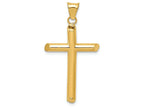 FJC Finejewelers 14k Yellow Gold Polished Tube Cross Charm