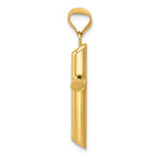 FJC Finejewelers 14k Yellow Gold Polished Tube Cross Charm