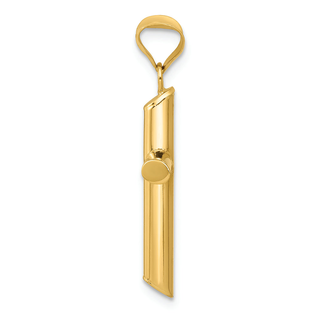 FJC Finejewelers 14k Yellow Gold Polished Tube Cross Charm