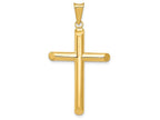 FJC Finejewelers 14k Yellow Gold Polished Tube Cross Charm