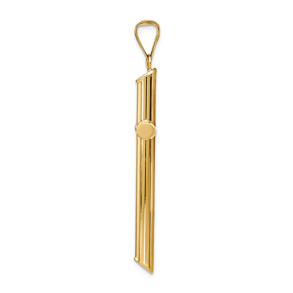 FJC Finejewelers 14k Yellow Gold Polished Tube Cross Charm