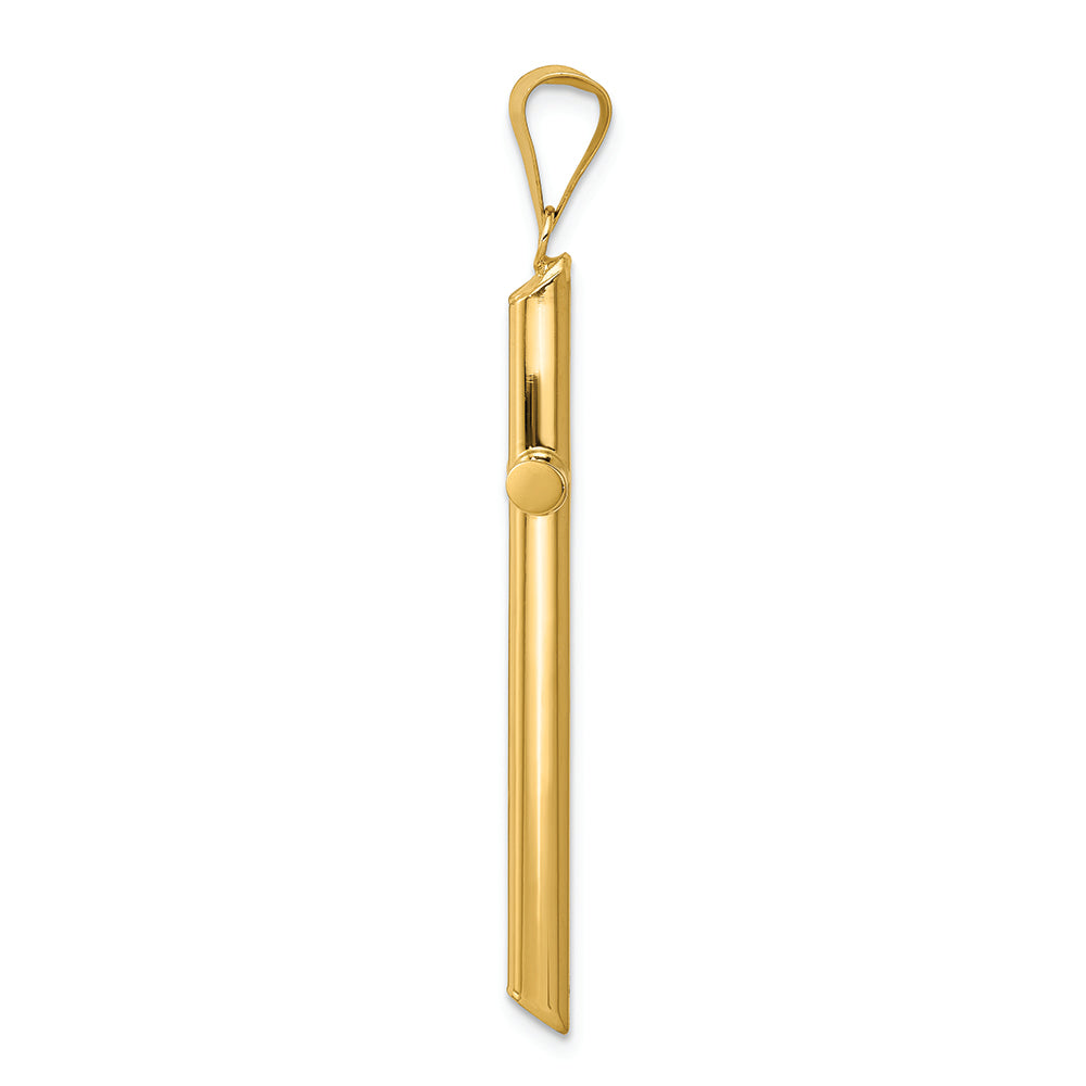 FJC Finejewelers 14k Yellow Gold Polished Tube Cross Charm