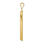 FJC Finejewelers 14k Yellow Gold Polished Tube Cross Charm