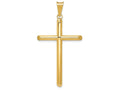FJC Finejewelers 14k Yellow Gold Polished Tube Cross Charm