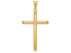 FJC Finejewelers 14k Yellow Gold Polished Tube Cross Charm