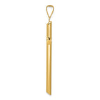 FJC Finejewelers 14k Yellow Gold Polished Tube Cross Charm