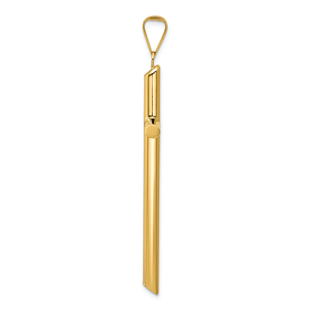 FJC Finejewelers 14k Yellow Gold Polished Tube Cross Charm