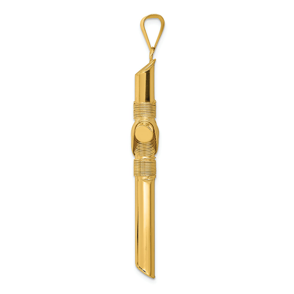FJC Finejewelers 14k Yellow Gold Polished Tube Cross Charm
