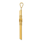 FJC Finejewelers 14k Yellow Gold Polished Tube Cross Charm