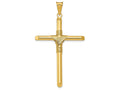 FJC Finejewelers 14k Yellow Gold Polished Tube Cross Charm