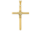 FJC Finejewelers 14k Yellow Gold Polished Tube Cross Charm