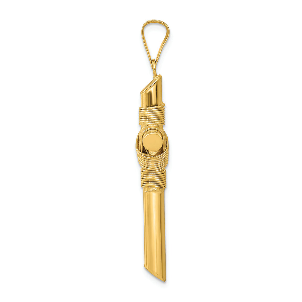 FJC Finejewelers 14k Yellow Gold Polished Tube Cross Charm
