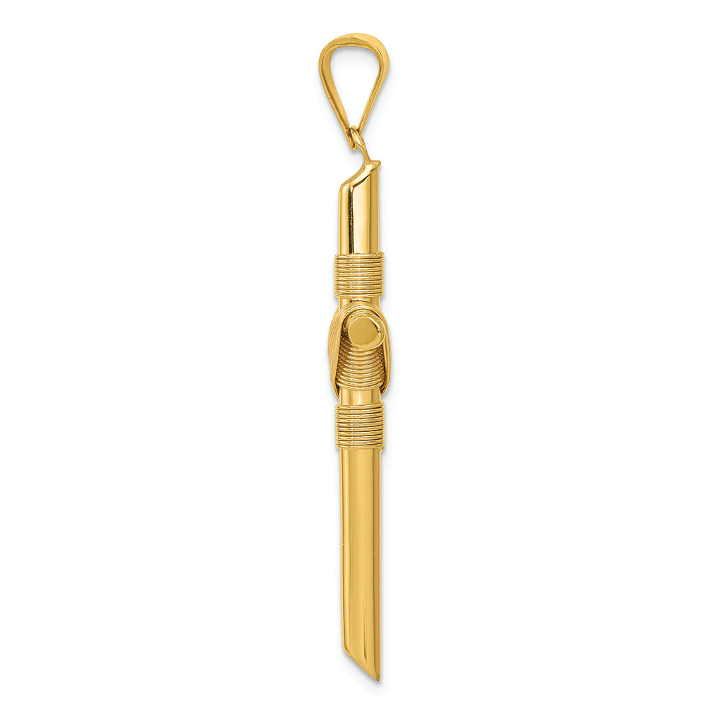 FJC Finejewelers 14k Yellow Gold Polished Tube Cross Charm