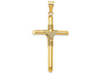 FJC Finejewelers 14k Yellow Gold Polished Tube Cross Charm