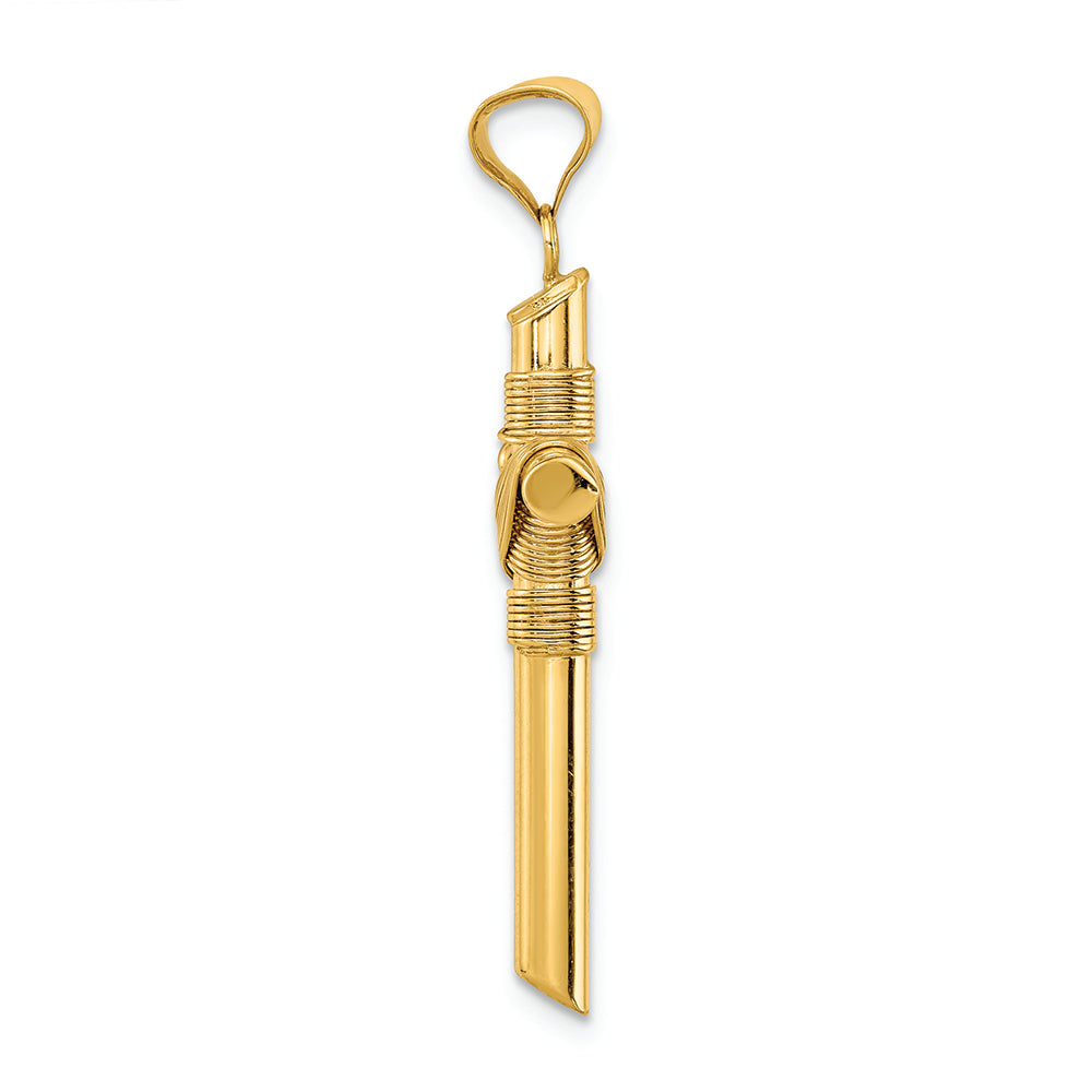 FJC Finejewelers 14k Yellow Gold Polished Tube Cross Charm