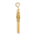 FJC Finejewelers 14k Yellow Gold Polished Tube Cross Charm
