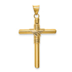 FJC Finejewelers 14k Yellow Gold Polished Tube Cross Charm