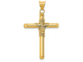 FJC Finejewelers 14k Yellow Gold Polished Tube Cross Charm