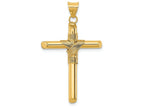 FJC Finejewelers 14k Yellow Gold Polished Tube Cross Charm