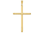FJC Finejewelers 14k Yellow Gold Polished Tube Cross Charm