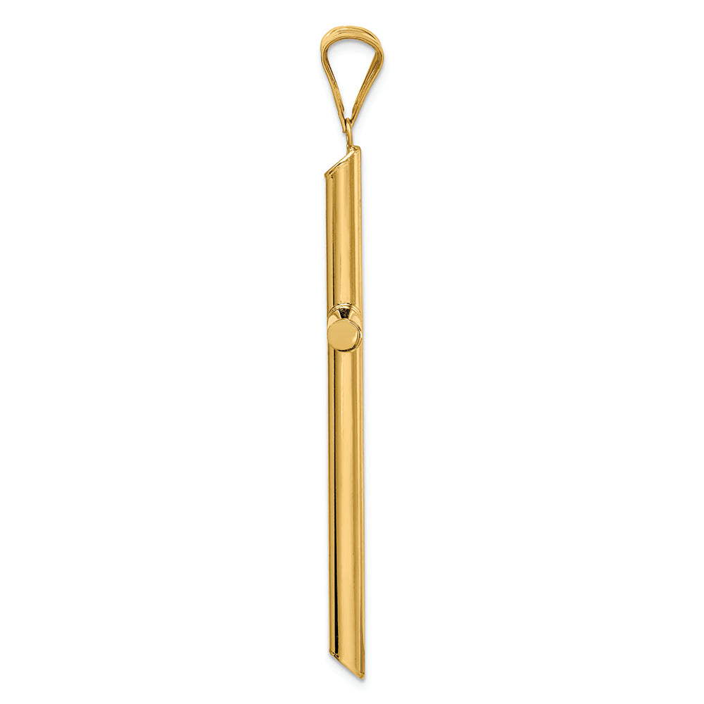 FJC Finejewelers 14k Yellow Gold Polished Tube Cross Charm