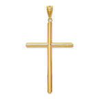 FJC Finejewelers 14k Yellow Gold Polished Tube Cross Charm