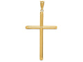 FJC Finejewelers 14k Yellow Gold Polished Tube Cross Charm