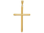 FJC Finejewelers 14k Yellow Gold Polished Tube Cross Charm