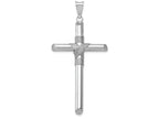 FJC Finejewelers 14k White Gold Polished Tube Cross Charm