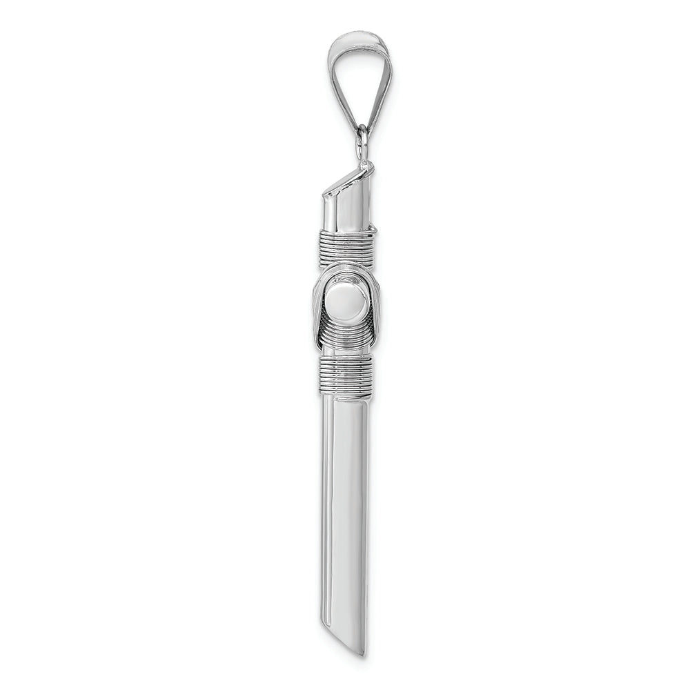 FJC Finejewelers 14k White Gold Polished Tube Cross Charm