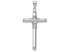 FJC Finejewelers 14k White Gold Polished Tube Cross Charm