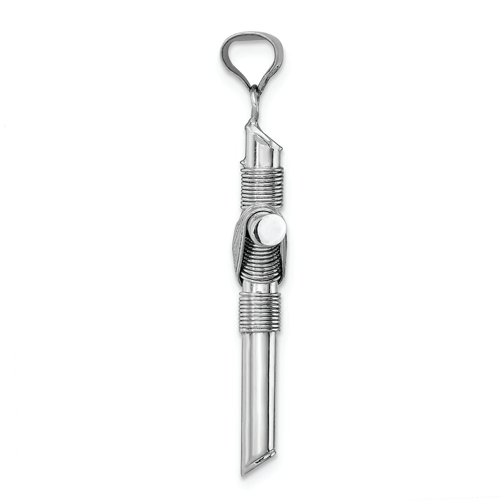 FJC Finejewelers 14k White Gold Polished Tube Cross Charm