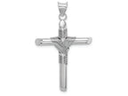 FJC Finejewelers 14k White Gold Polished Tube Cross Charm