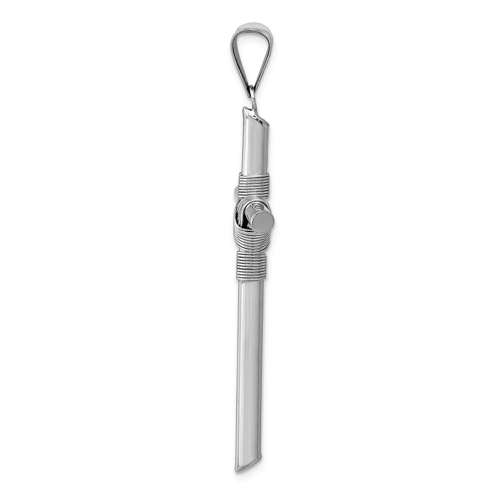 FJC Finejewelers 14k White Gold Polished Tube Cross Charm