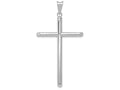 FJC Finejewelers 14k White Gold Polished Tube Cross Charm