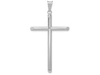 FJC Finejewelers 14k White Gold Polished Tube Cross Charm