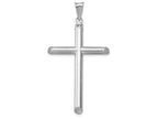 FJC Finejewelers 14k White Gold Polished Tube Cross Charm