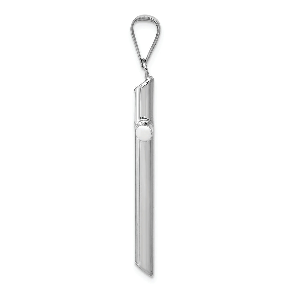 FJC Finejewelers 14k White Gold Polished Tube Cross Charm