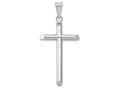 FJC Finejewelers 14k White Gold Polished Tube Cross Charm