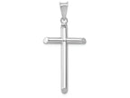 FJC Finejewelers 14k White Gold Polished Tube Cross Charm