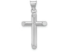 FJC Finejewelers 14k White Gold Polished Tube Cross Charm